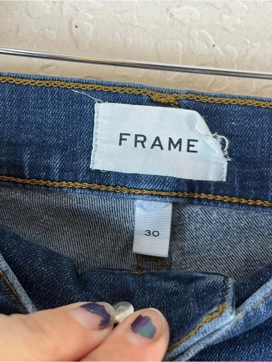 Frame High Rise Le Palazzo Wide Leg Jeans in Orlena - Picture 13 of 15